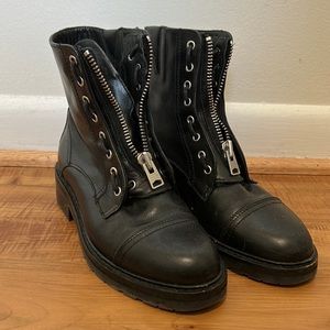 All Saints black combat boots